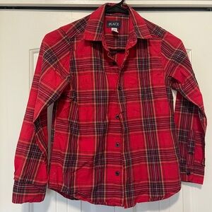 The Children's Place | Boys' Long-sleeve Plaid Flannel Button Up | 100% Cotton